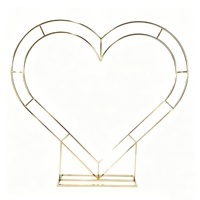 Arco de Acero Inoxidable Desmontable en Forma de Corazón para Sofá, Elegante, Moderno, Minimalista, Famoso en Internet, Decoración de Pared para Bodas