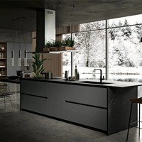 Nouvelle armoire de cuisine avec chariot, îlot mobile, dessus en bois massif