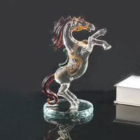 Statuette d'animal faite à la main la plus vendue, décoration d'intérieur, modèle de cheval, trophée en verre et cristal