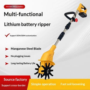Micro-motoculteur électrique portatif au lithium 850W bleu/noir pour désherbage agricole, creusement de fossés et scarification domestique - Product Image 2