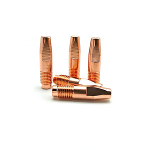 Pointe de contact CuCrZr M10x40 type <span class=keywords><strong>Fronius</strong></span> pour torche de soudage robotisée <span class=keywords><strong>MIG</strong></span>/<span class=keywords><strong>MAG</strong></span>, pièces détachées, consommables de soudage - Product Image 1