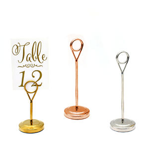 Porte-carte de mariage en acier inoxydable de haute qualité moderne de table en or pour restaurant et hôtel - Product Image 2