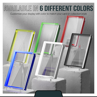 Couleur de qualité supérieure résistant aux UV épais clair magnétique gradué affichage de carte à collectionner support de boîtier en acrylique pour dalle standard PS A/C GC