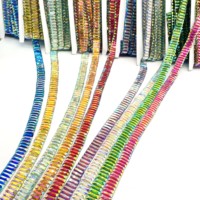 Garniture en résine rectangulaire irisée colorée, strass thermocollants, accessoires de bricolage pour vêtements, pour chaussures de carnaval de Trinité