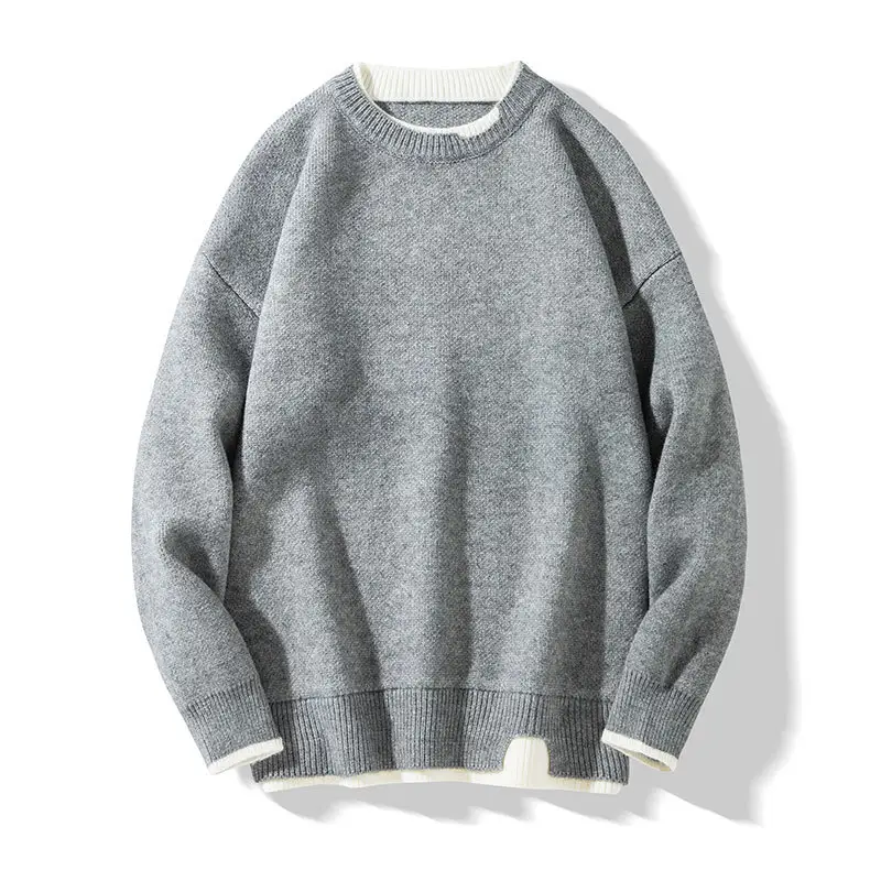 Luxury korean soft knit poncho sweater men chenille long oversized man plain custom pullover winter knitwear men sweater