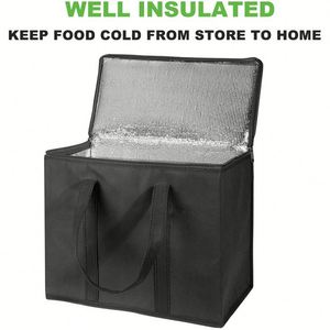 Luxury Simple Cooler Bag Aluminum Foil Food Takeaway Non-Woven Insulated Waterproof Thermal Insulation for Picnic Basket Style - Product Image 3