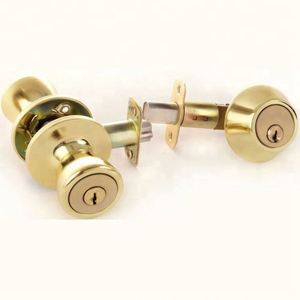 Ensemble de serrures de porte WEKIS en acier inoxydable finition chrome satiné, sans clé, ANSI Grade 2, avec bouton combiné, levier et pêne dormant, entraxe 60 mm - Product Image 4