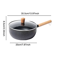 Pot à lait antiadhésif en aluminium de haute qualité avec couvercle en verre casseroles colorées pour compléments alimentaires pour bébés casserole à neige Pot japonais