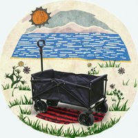 Mini chariot de jardin pliable et léger en acier, personnalisable, pour extérieur