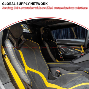 Sièges baquets de style SVJ en fibre de carbone sèche pour Lamborghini Aventador LP700, siège de course en fibre de carbone - Product Image 4