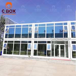 Cbox Construction rapide de bâtiments préfabriqués avec murs-rideaux en verre, projet de construction modulaire, bureau, projet de chantier, maison conteneur en kit - Product Image 1