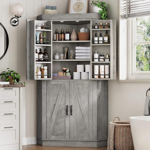 <span class=keywords><strong>Mueble</strong></span> de Almacenamiento de Alimentos Alto de Madera Estilo Rústico 2026, Armario Esquinero <span class=keywords><strong>para</strong></span> Cocina y <span class=keywords><strong>Comedor</strong></span> - Product Image 6