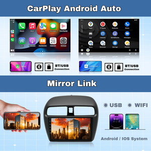 วิทยุติดรถยนต์สำหรับมิตซูบิชิมิราจ2012-2019คาร์เพลย์พร้อมระบบแอนดรอยด์14นิ้วไร้สายระบบแอนดรอยด์ออโต้มิเรอร์ลิงค์จีพีเอส Wi-Fi 4 + 64GB - Product Image 4