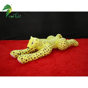 Leopardo inflable personalizado, Material de PVC, amarillo