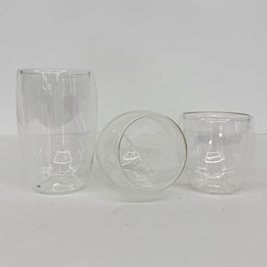Gobelets isothermes en verre transparent pré-perforés à double paroi, type globe à neige, ronds, 8oz, 12oz, 15oz - Product Image 2