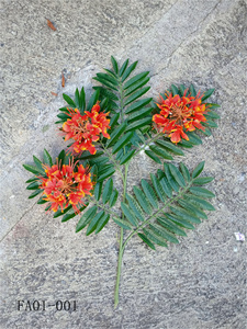 Branche artificielle flamboyante <span class=keywords><strong>de</strong></span> simulation, arbre à flamme, tige <span class=keywords><strong>de</strong></span> <span class=keywords><strong>fleur</strong></span> rouge, décoration intérieure et extérieure pour mariage et jardin - Product Image 3