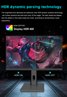 Monitor Gaming LED de 23.8 Pulgadas FHD 180Hz 1ms, Pantalla de Ordenador para E-sports con Panel IPS sin Marco, Pantalla LCD con 90% sRGB HDR400, HD, DP y USB