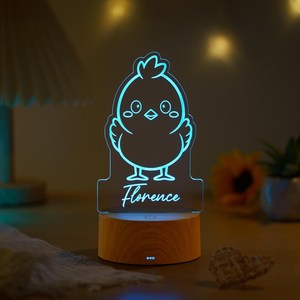 Creative Animal Acrylic ABS Wooden-look Base Led Christmas Lamp Kid's Room Decor Night <b>Light</b> for Gift - Product Image 2
