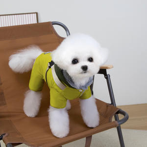 Nueva ropa de Otoño Invierno para perros, ropa para mascotas de oso de peluche, abrigo grueso cálido para perros de cuatro patas <span class=keywords><strong>con</strong></span> botón de tracción - Product Image 4