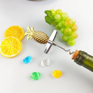 Golden Pineapple Zinc Alloy Wine Stopper Bottle Opener Cork Sealer Set For Wine Beer Champagne Party Decor - Product Image 4