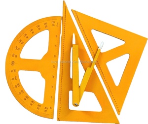 El juego de geometría de matemáticas escolar personalizado para profesores incluye transportador cuadrado y brújulas - Product Image 1