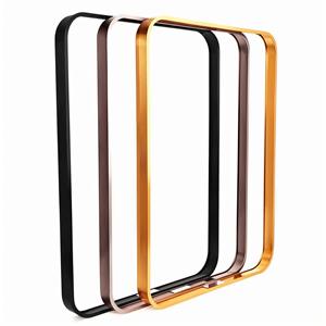 Tùy chỉnh tròn góc hình chữ nhật trang trí khung nhôm anodized gương tường quá khổ khung kim loại màu đen - Product Image 1