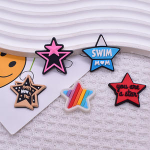 Accessoires de chaussures en PVC en forme d'étoile à cinq branches de dessin animé en gros, décoration amusante, <span class=keywords><strong>porte</strong></span>-<span class=keywords><strong>badge</strong></span> en caoutchouc souple - Product Image 4