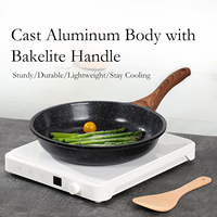 Ensemble de casseroles classiques en aluminium moulé de 7 pièces, revêtement antiadhésif, compatible induction, écologique, poêles à frire pour la cuisine