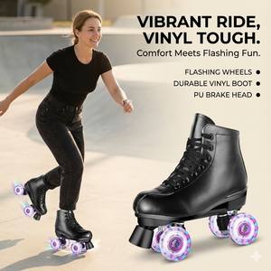 Chaussures de roller à 4 roues Istaride pour l'hiver, dessus en cuir PU, semelle extérieure en caoutchouc, unisexe, <span class=keywords><strong>moins</strong></span> <span class=keywords><strong>cher</strong></span> - Product Image 1