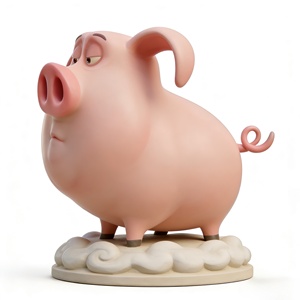 Figura Decorativa Moderna Personalizable BZY para el Hogar, Linda Figura de Resina de Cerdito Volador para la Habitación de <span class=keywords><strong>los</strong></span> Niños - Product Image 2