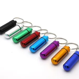 חמוד פלסטיק גלולת מקרה מותאם אישית keychain קטן גלולת תיבת עבור כיס גודל נסיעות יומי הגלולה ארגונית נוח לנשיאה בית