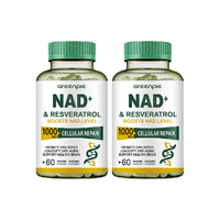 Capsules Greenpie NAD+ Resvératrol 1000mg Capsules végétales Complément alimentaire pour le cerveau OEM Étiquette privée