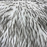 Directement en gros 100% acrylique, chaussures col vêtement tissu pointe-teinture fausse fourrure de chien 1200g longue pile fausse fourrure de renard tissu/