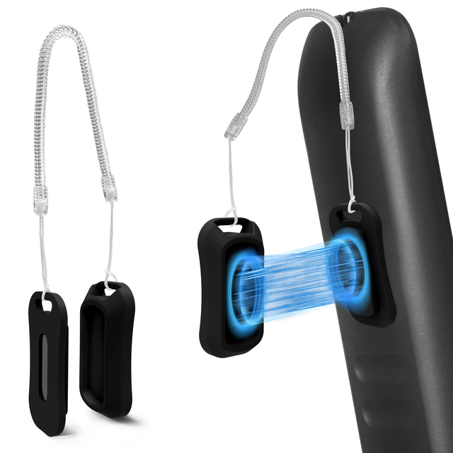 YDS Magnetic Remote Control Holder with Elastic Cord Wall Mount No Drill for Air Conditioner Self-Adhesive Organizer Holder