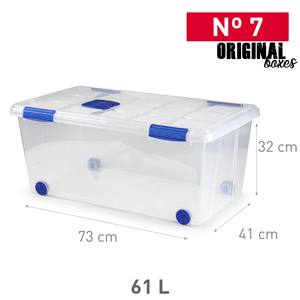 Scatola portaoggetti PlasticForte 61 L con ruote per l'organizzazione domestica - Product Image 1