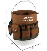 Organizador de Herramientas Profesional para Cubo de 5 Galones, Bolsa de Herramientas Resistente con Múltiples Bolsillos, Bolsa de Transporte de Herramientas Duradera