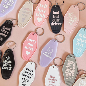 LLavero de plástico acrílico de alta calidad personalizado al por mayor haga su diseño logotipo Motel Hotel llavero en blanco con regalo de promoción - Product Image 4