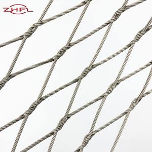 Maille de câble en acier tissé durable en acier inoxydable 316, forme de trou diamant, style tissage uni, pour la protection des ponts, découpe incluse - Product Image 4