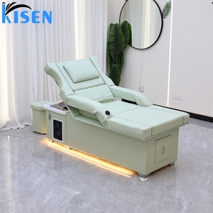 เตียงสระผมไฟฟ้าอเนกประสงค์ราคาประหยัด ยี่ห้อ Kisen พร้อมไฟ LED สำหรับทำสปาหัวแบบญี่ปุ่น และอ่างแช่เท้า พร้อมระบบยกไฟฟ้า - Product Image 6