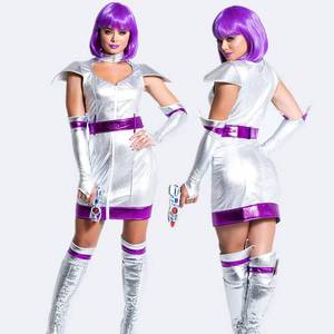Robe sexy pour adulte, tenue spatiale, uniforme de scène, costume de performance, robe de fête d'Halloween, costume de cosplay d'astronaute pour femme - Product Image 1