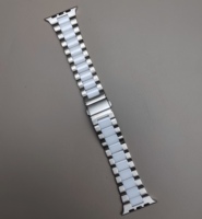 Bracelet de montre Keepwin en céramique de zircone de qualité supérieure pour Apple Watch S12, blanc nacré et bleu nuit, 42/46 mm