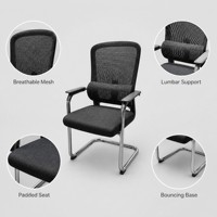 Chaise de bureau ergonomique en maille respirante avec soutien lombaire et assise stable pour un confort optimal