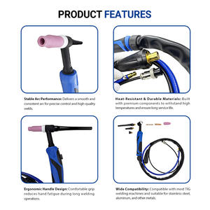 Pistolet de soudage TIG de haute qualité 350A DC/250A AC, refroidi à l'eau, torches de soudage à l'<span class=keywords><strong>arc</strong></span> à l'argon au tungstène pour la démolition industrielle - Product Image 4