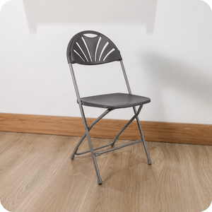 Gray PP+Metal Modern Garden Folding Chair-Lightweight Durable Comfortable Portable Outdoor Furniture for School Park Warehouse - Product Image 1