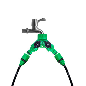 Robinet d'arrivée d'eau Huabangshi 25 mm, connecteur en Y à trois voies, plastique, pour raccordement de robinet domestique - Product Image 2