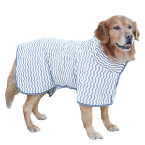 <b>Dog</b> Bathrobe Full Coverage Absorbent Quick Drying Striped Pajamas All Seasons Pet <b>Clothes</b> - Product Image 5