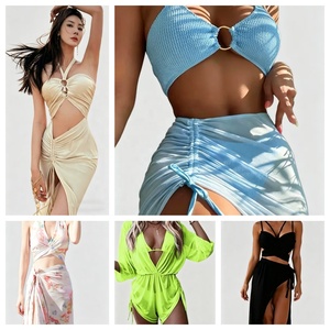 Traje de Baño Bikini Personalizado para Mujer, Traje de Baño Sheining con Falda, Secado Rápido, Transpirable, Conjunto de Tres Piezas - Product Image 2