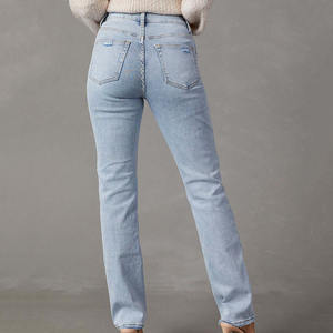 Da donna pantaloni dritti in Denim <span class=keywords><strong>Jeans</strong></span> donna, Casual Streetwear allenamento Harem ragazzo a vita alta mamma <span class=keywords><strong>Jeans</strong></span>/ - Product Image 3