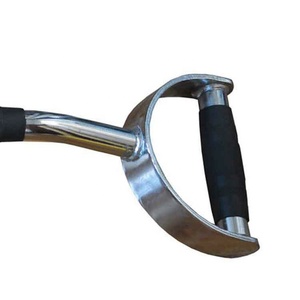Doppia <span class=keywords><strong>D</strong></span> Manico Lat Pulldown V <span class=keywords><strong>Bar</strong></span> attacco cavo acciaio Tricep <span class=keywords><strong>Bar</strong></span> con rivestimento in gomma gancio girevole per sport e intrattenimento - Product Image 3