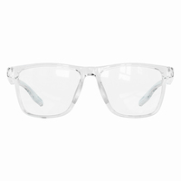 Vente en gros montures de lunettes unisexes TR90 avec logo personnalisé lunettes de sport carrées monture de lunettes transparente de marque